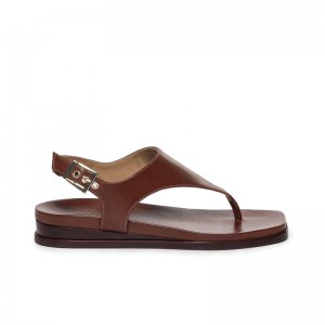 Bernardo Concord Thong Platte Sandalen Dames Chocola | RWM2056EM