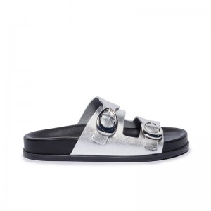 Bernardo Evie Schuifsandalen Dames Zilver | UAG3724QK