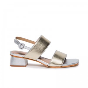 Bernardo Jasper Slingback Hakken Sandalen Dames Zilver Goud | SZF4348HU