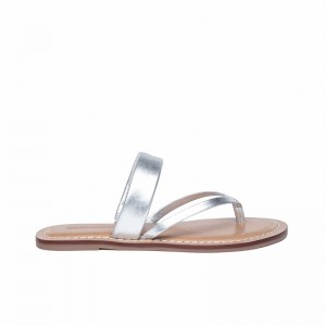 Bernardo Leia Thong Platte Sandalen Dames Zilver | VSB5260KI