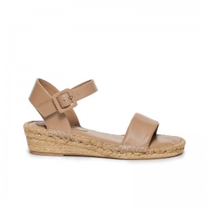 Bernardo Madrid Espadrille Sleehak Sandalen Dames Bruin | ZWN1290VZ