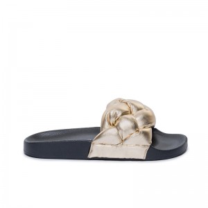 Bernardo Rylee Pool Schuifsandalen Dames Goud | PRR6487CO