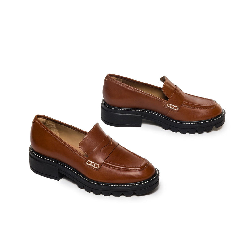 Bernardo Chandler Lug-Sole Loafers Dames Donkerbruin | KOT5014KU