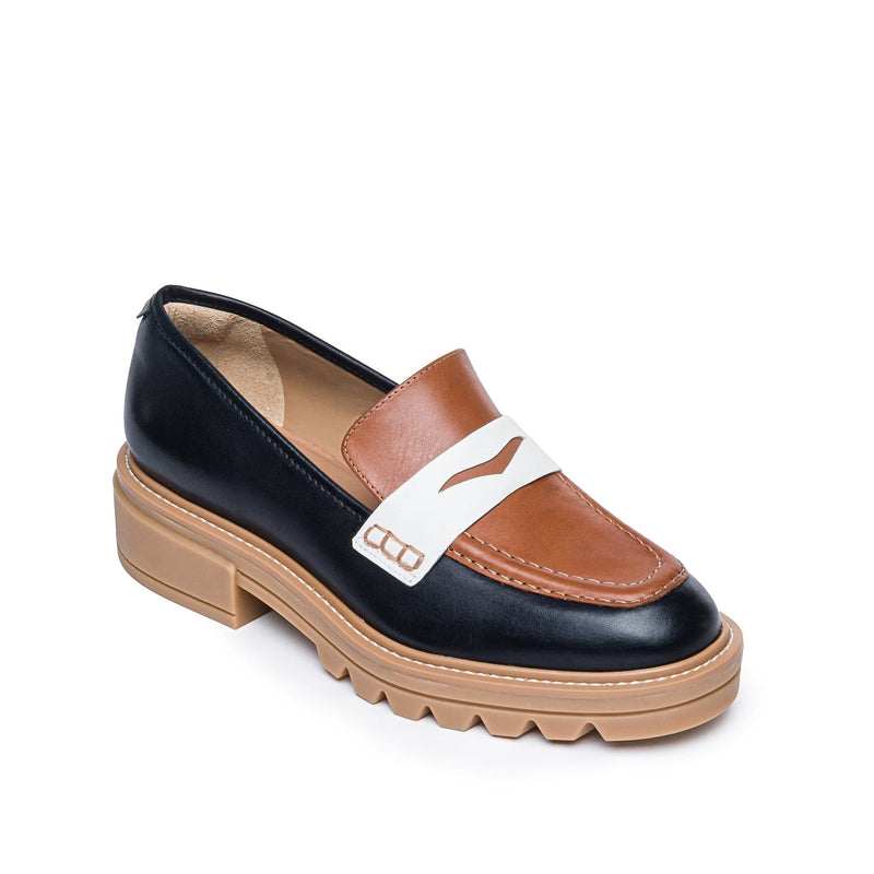 Bernardo Chandler Lug-Sole Loafers Dames Zwart Donkerbruin | HAZ3023CX