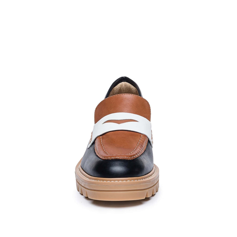 Bernardo Chandler Lug-Sole Loafers Dames Zwart Donkerbruin | HAZ3023CX