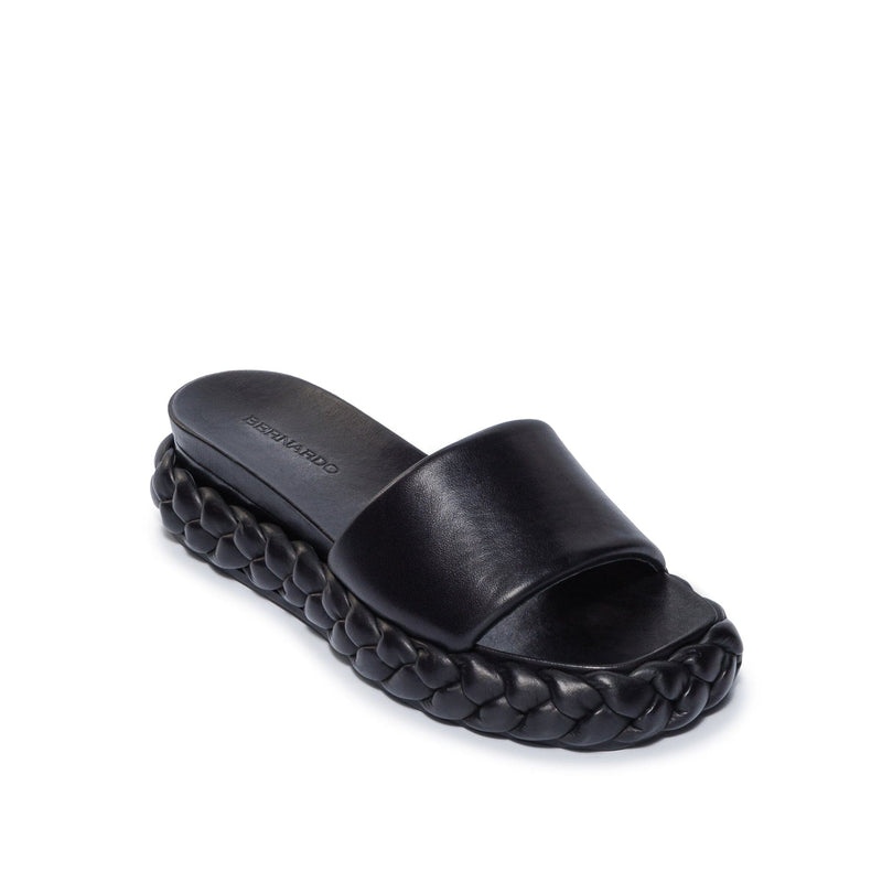 Bernardo Charleston Braided Schuifsandalen Dames Zwart | UYK5441NH