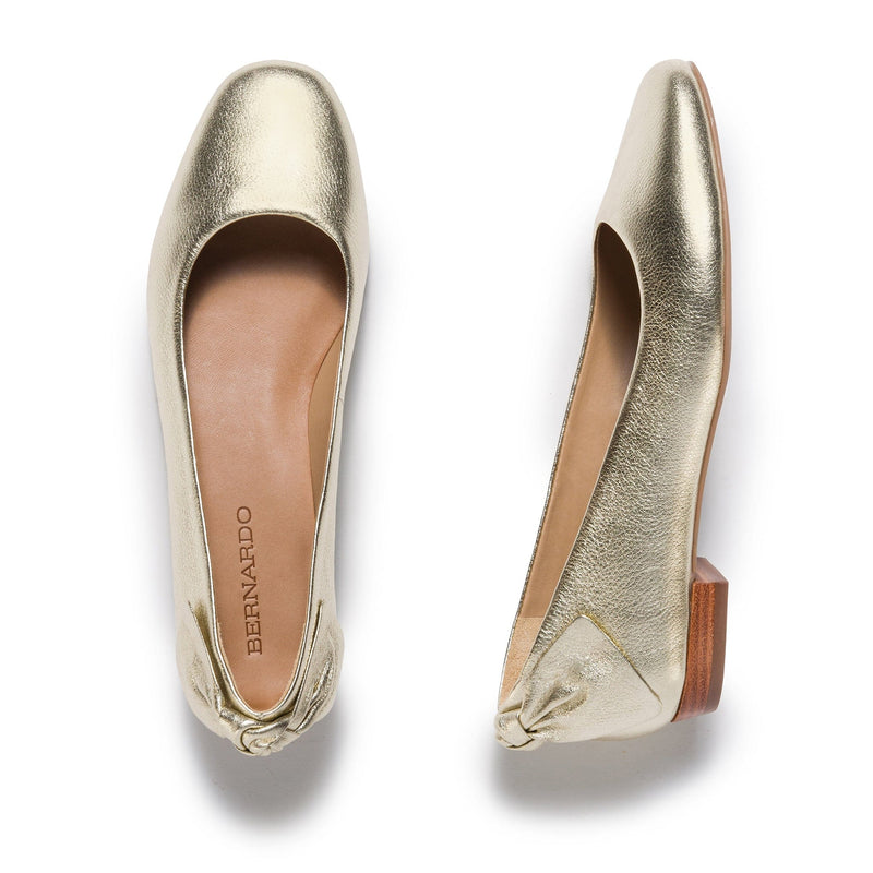 Bernardo Eloisa Bow Ballerinas Dames Goud | SLZ2038YI