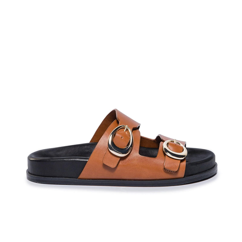 Bernardo Evie Schuifsandalen Dames Donkerbruin | EBY7018CD