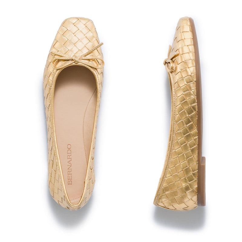 Bernardo Gwynn Woven Ballerinas Dames Goud | JWM8986BT