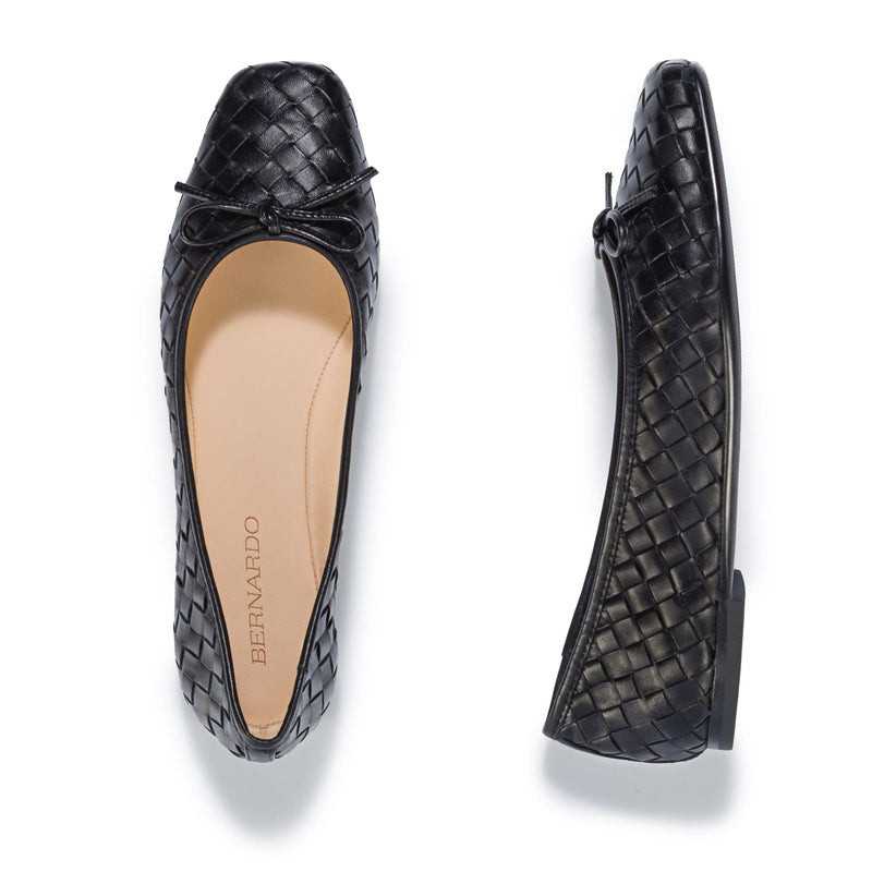 Bernardo Gwynn Woven Ballerinas Dames Zwart | MUH224JV