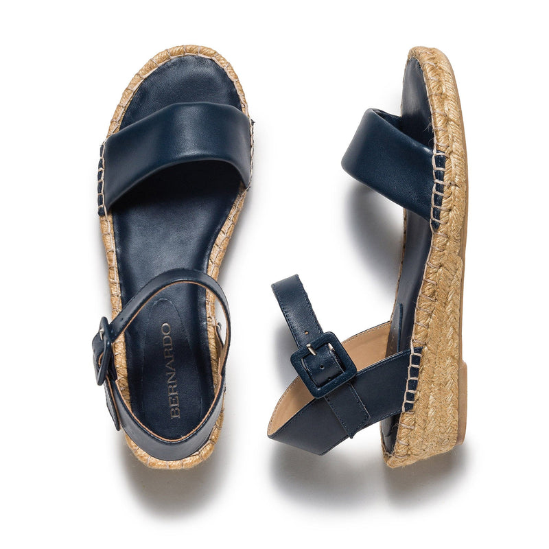 Bernardo Madrid Espadrille Sleehak Sandalen Dames Donkerblauw | VLX1593KF