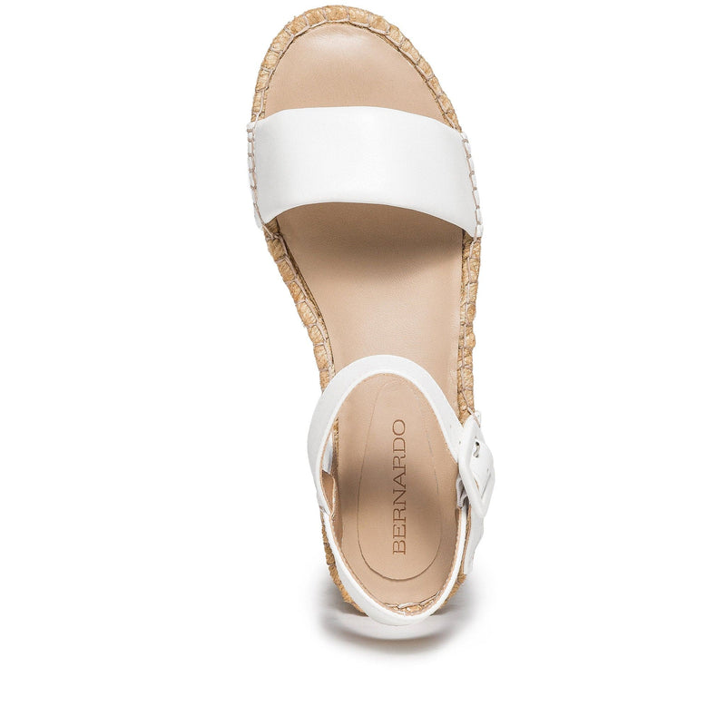 Bernardo Madrid Espadrille Sleehak Sandalen Dames Wit | FZQ3394EM