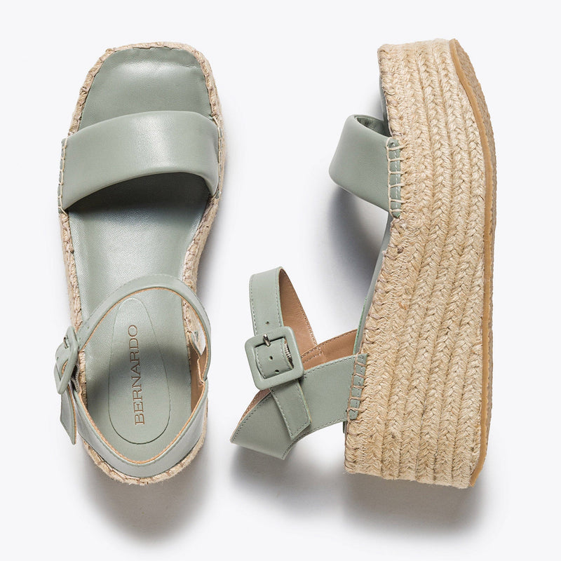 Bernardo Mallorca Espadrille Plateau Sandalen Dames Lichtgroen | ATO4486RM