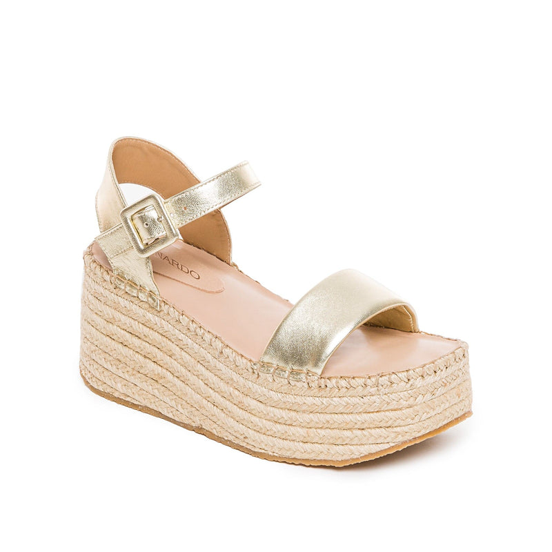 Bernardo Mallorca Espadrille Plateau Sandalen Dames Goud | WJW7738FE