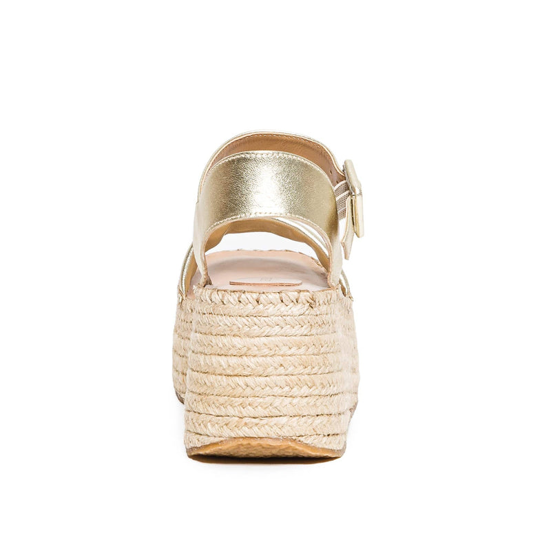 Bernardo Mallorca Espadrille Plateau Sandalen Dames Goud | WJW7738FE