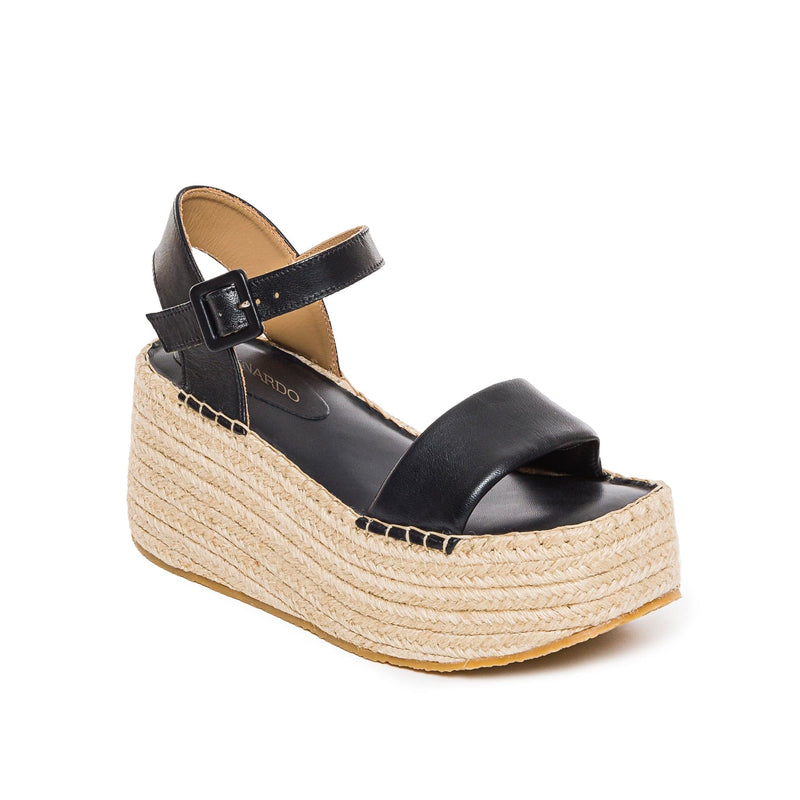 Bernardo Mallorca Espadrille Plateau Sandalen Dames Zwart | NQL588MX