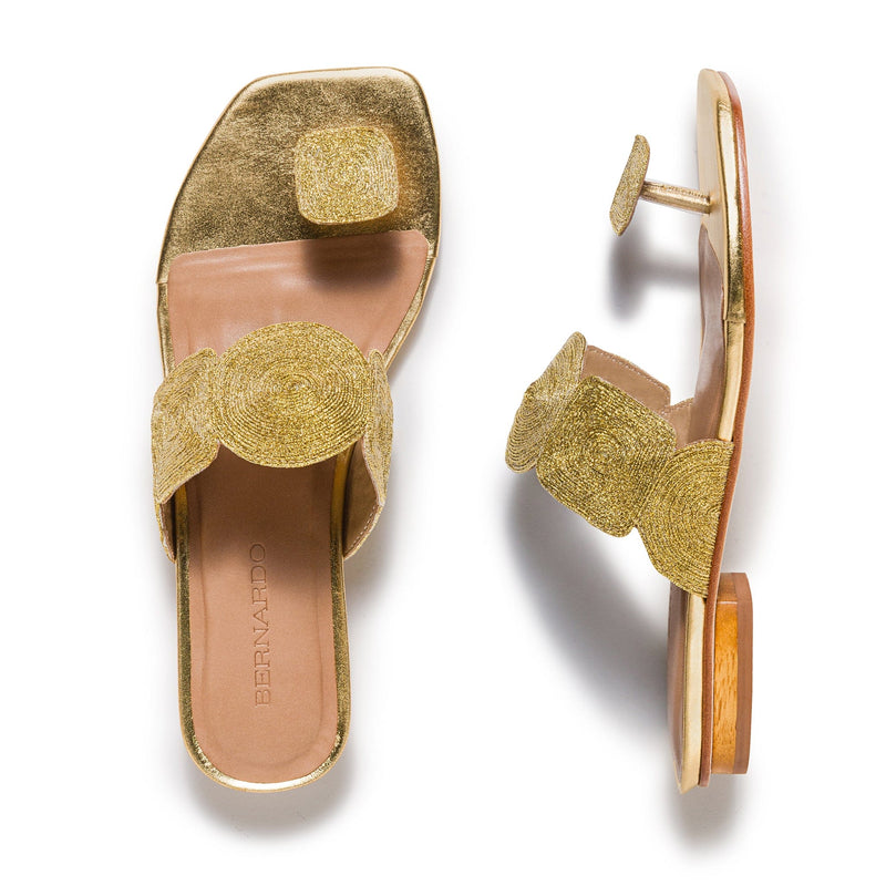 Bernardo Palermo Platte Sandalen Dames Goud | NUC3143UG