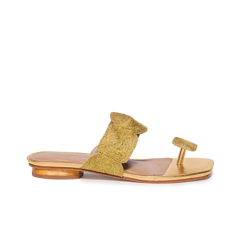 Bernardo Palermo Platte Sandalen Dames Goud | NUC3143UG