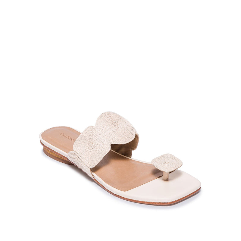 Bernardo Palermo Raffia Schuifsandalen Dames Wit | WZU5691DZ