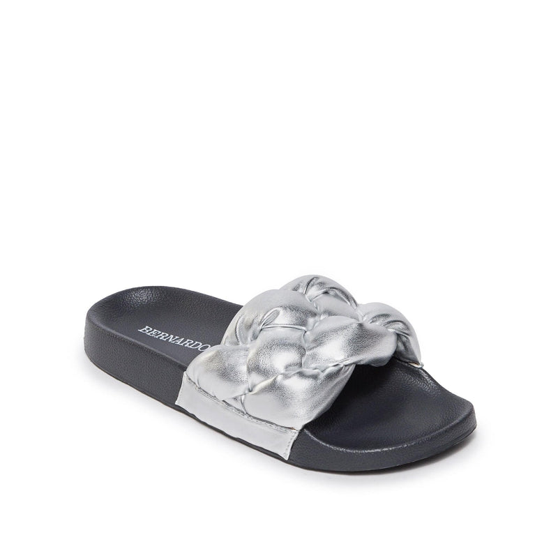 Bernardo Rylee Pool Schuifsandalen Dames Zilver | LAT6951YG