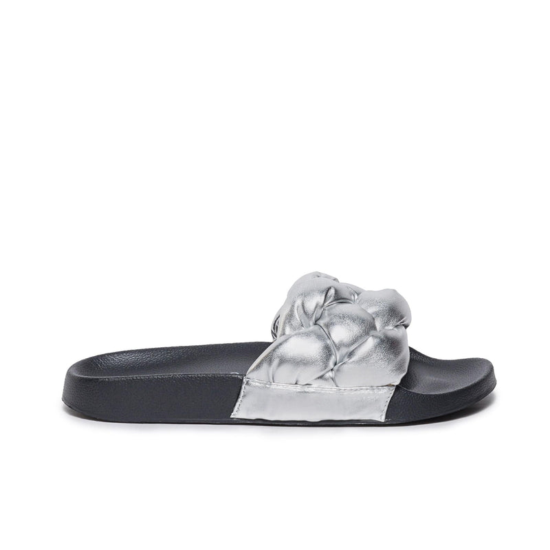 Bernardo Rylee Pool Schuifsandalen Dames Zilver | LAT6951YG