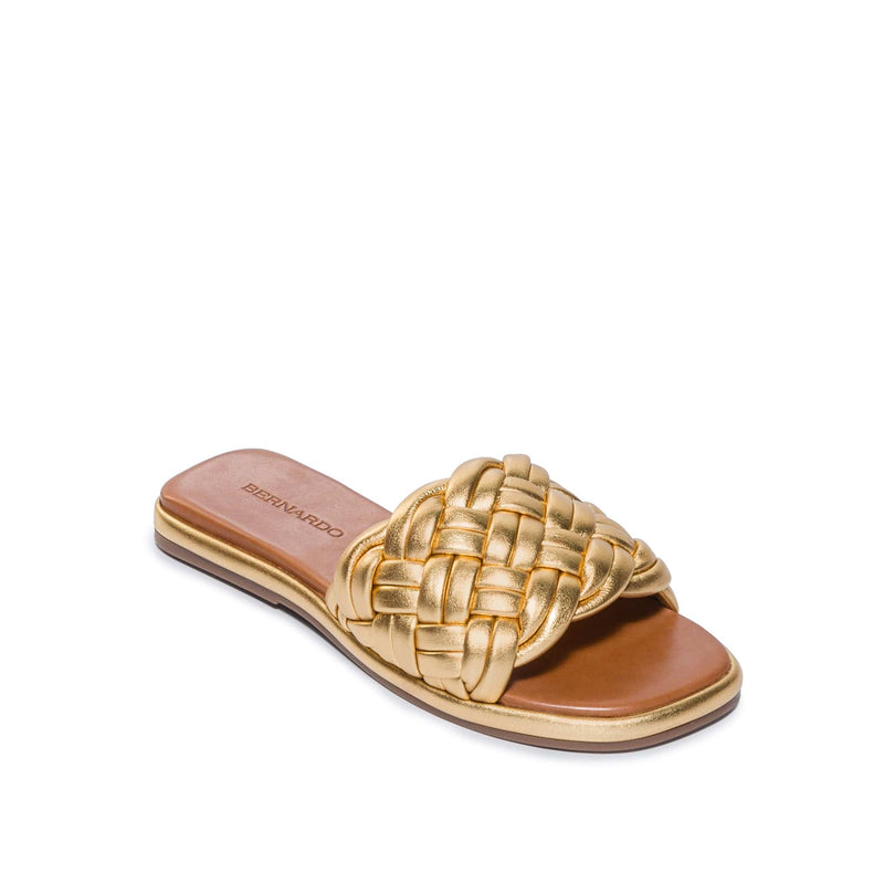 Bernardo Troy Woven Schuifsandalen Dames Goud | UCK5891LC