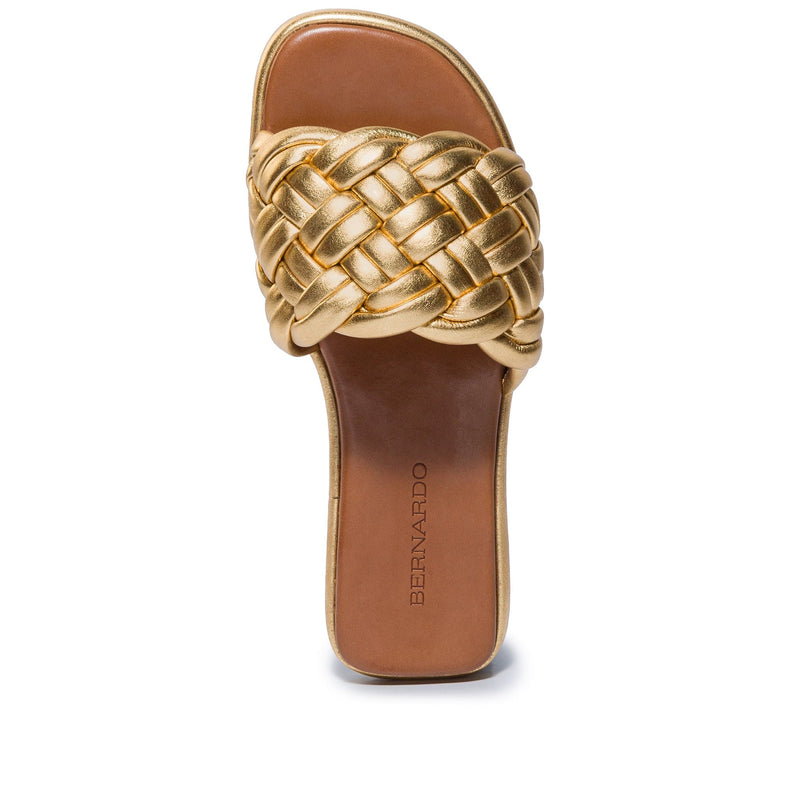 Bernardo Troy Woven Schuifsandalen Dames Goud | UCK5891LC