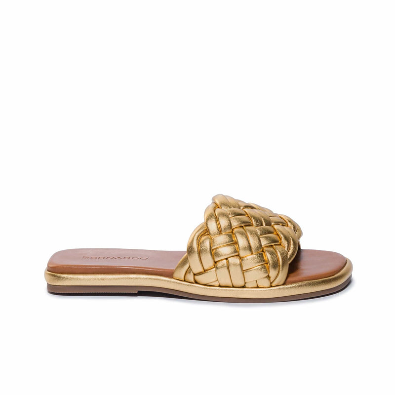 Bernardo Troy Woven Schuifsandalen Dames Goud | UCK5891LC