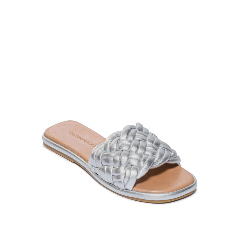 Bernardo Troy Woven Schuifsandalen Dames Zilver | QBS6290BA