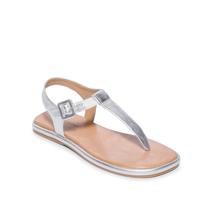 Bernardo Tucson T-Strap Platte Sandalen Dames Zilver | ERT257IR