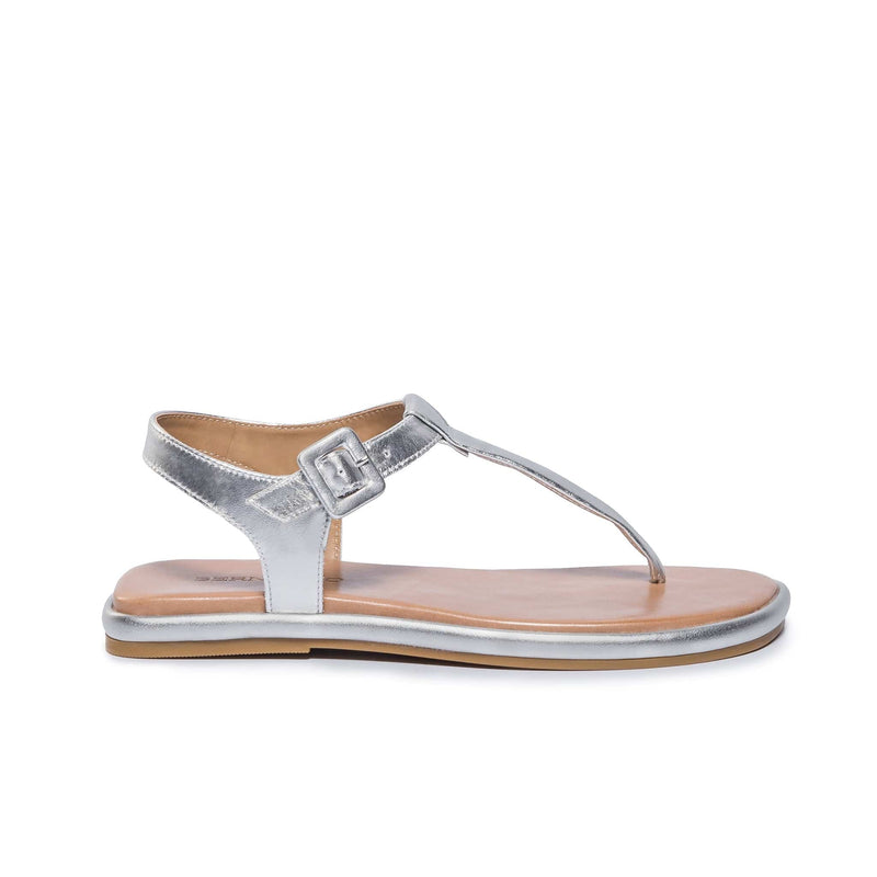 Bernardo Tucson T-Strap Platte Sandalen Dames Zilver | ERT257IR