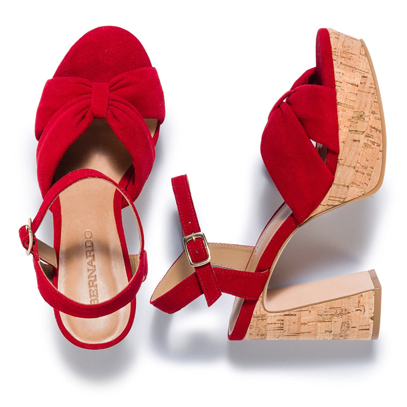 Bernardo Veronika Plateau Sandalen Dames Rood | WIX2168LP