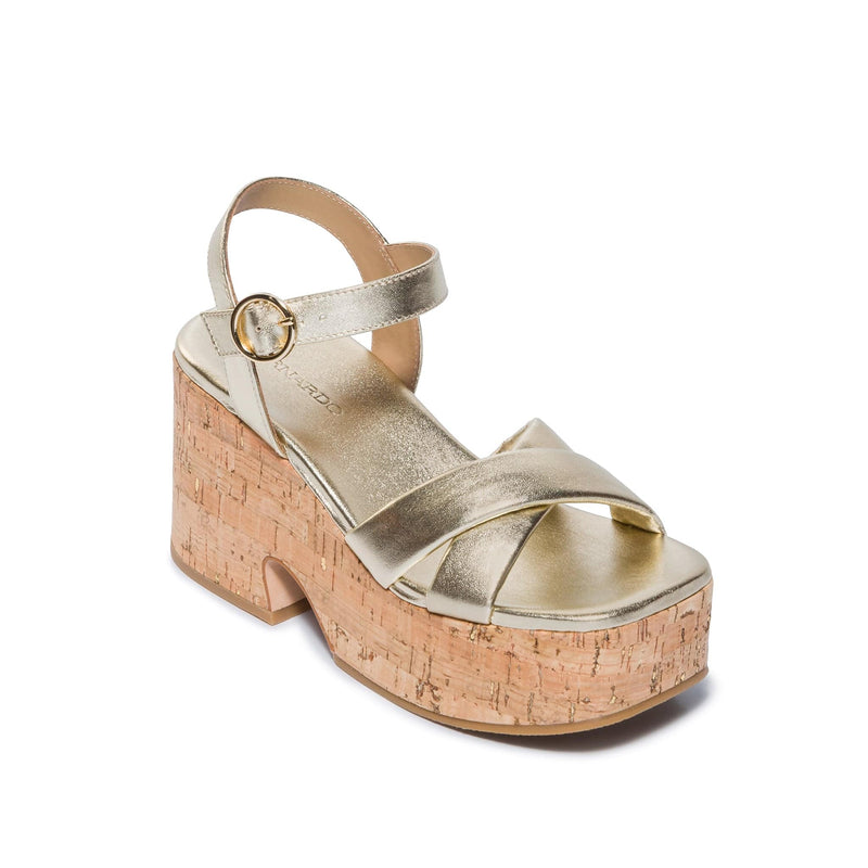 Bernardo Weston Plateau Sandalen Dames Goud | GIZ1063CE