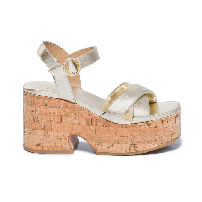 Bernardo Weston Plateau Sandalen Dames Goud | GIZ1063CE